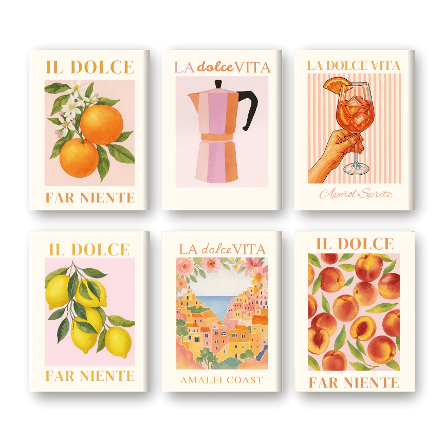 Coffret “Dolce Vita” – 6 peintures par numéro