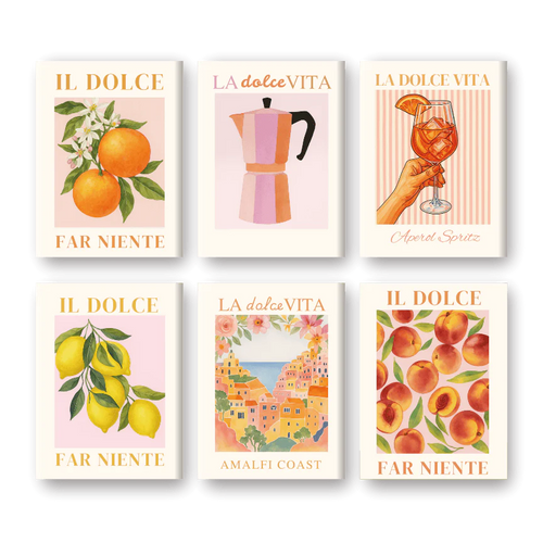 Coffret “Dolce Vita” – 6 peintures par numéro