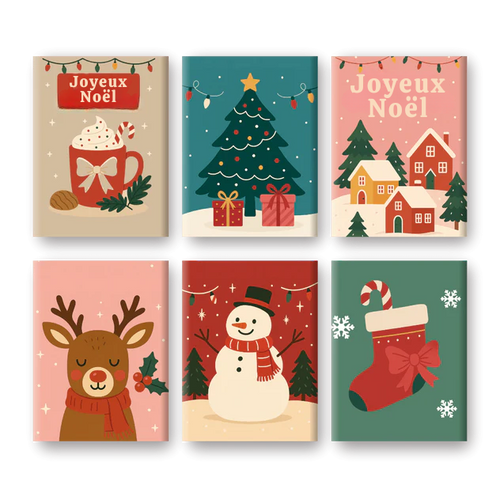 Coffret de 6 peintures par numéro “Esprit de Noël”