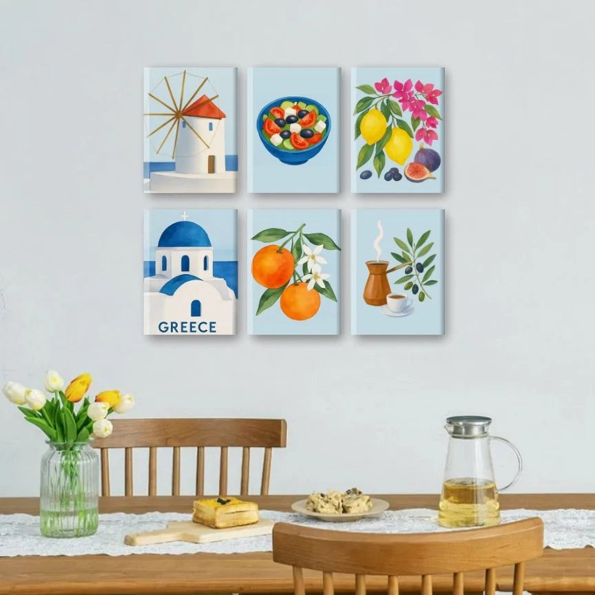 Coffret “Été Grec” – 6 peintures par numéro