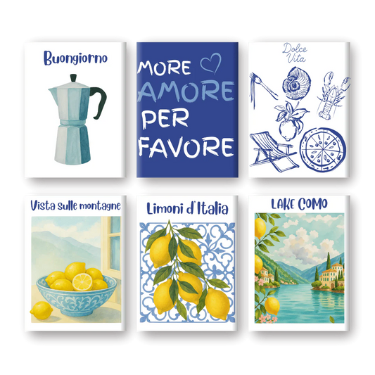 Coffret de 6 peintures par numéro “Été Italien”