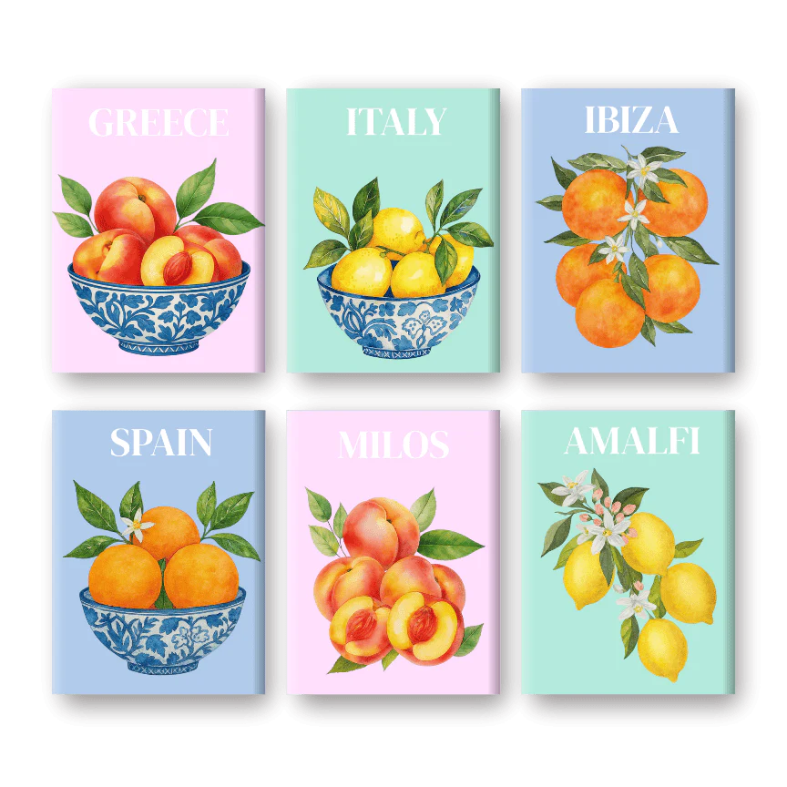 Coffret “Fruit Méditerranéen” – 6 peintures par numéro