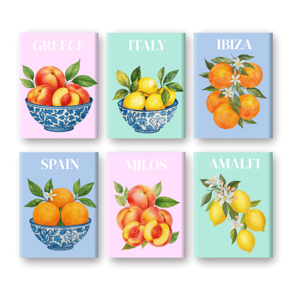 Coffret “Fruit Méditerranéen” – 6 peintures par numéro