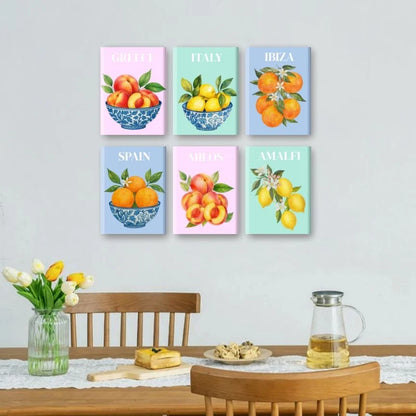 Coffret “Fruit Méditerranéen” – 6 peintures par numéro