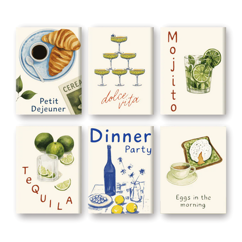 Coffret “Green & Blue” – 6 peintures par numéro