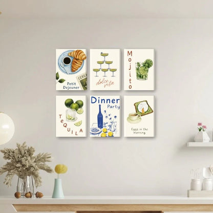 Coffret “Green & Blue” – 6 peintures par numéro