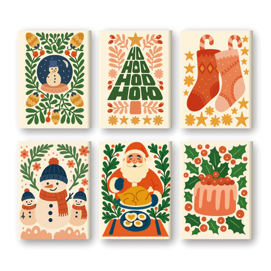 Coffret de 6 peintures par numéro “Ho-Ho-Ho”
