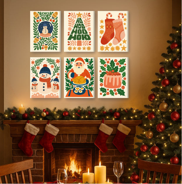 Coffret “Ho-Ho-Ho” – 6 peintures par numéro