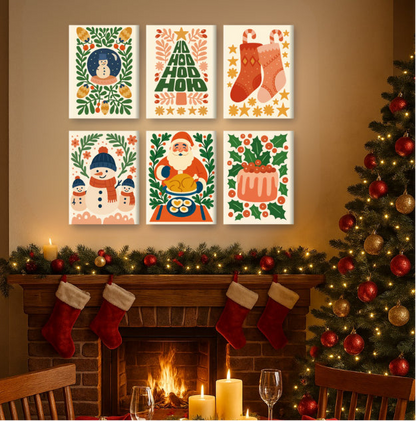 Coffret “Ho-Ho-Ho” – 6 peintures par numéro