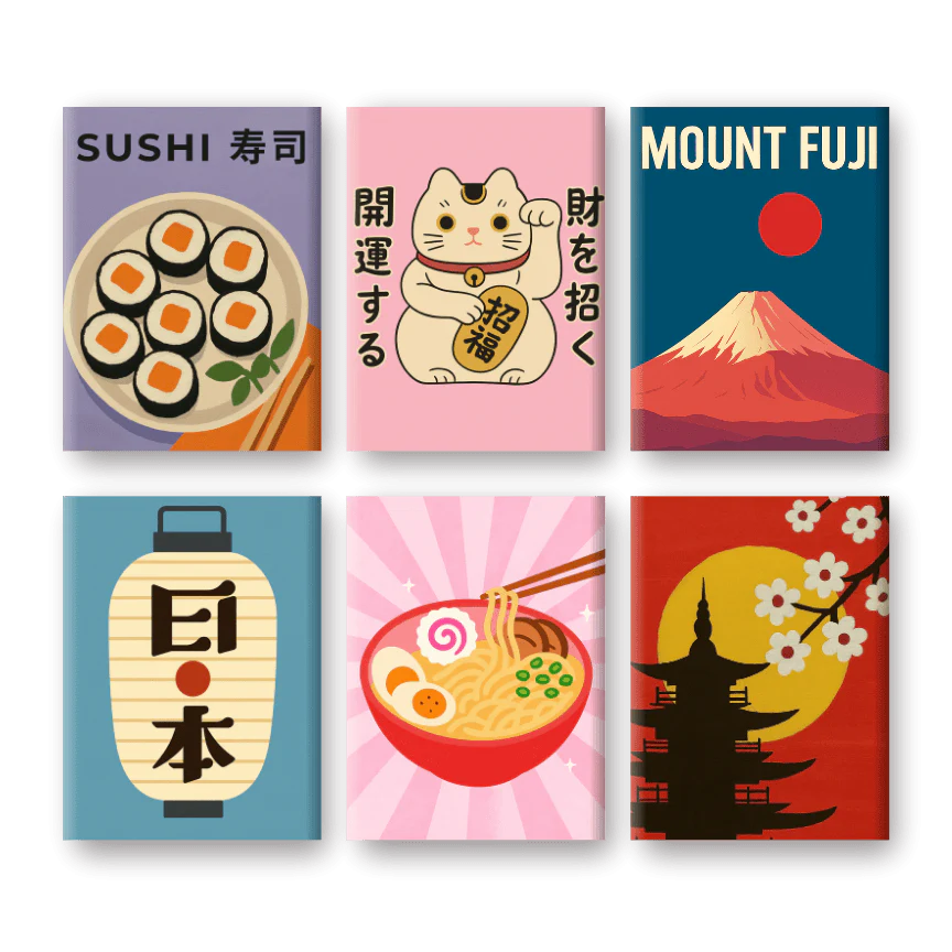 Coffret 6 peintures par numéro Kawaii – sur le thème des animaux – Maison Artsen
