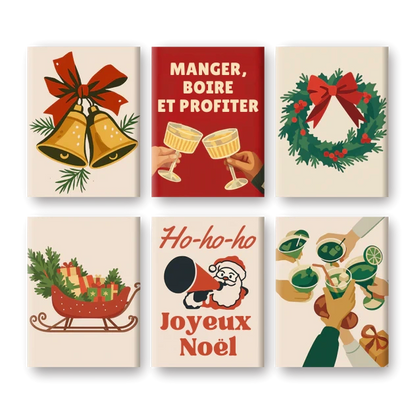 Coffret de 6 peintures par numéro “La fête de Noël”