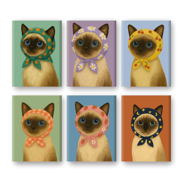 Coffret “Le chat est roi” – 6 peintures par numéro