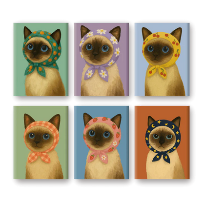 Coffret “Le chat est roi” – 6 peintures par numéro