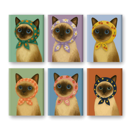 Coffret “Le chat est roi” – 6 peintures par numéro