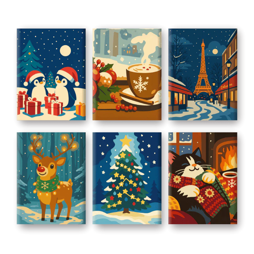 Coffret de peinture par numéro « Magie de Noël » – Noël