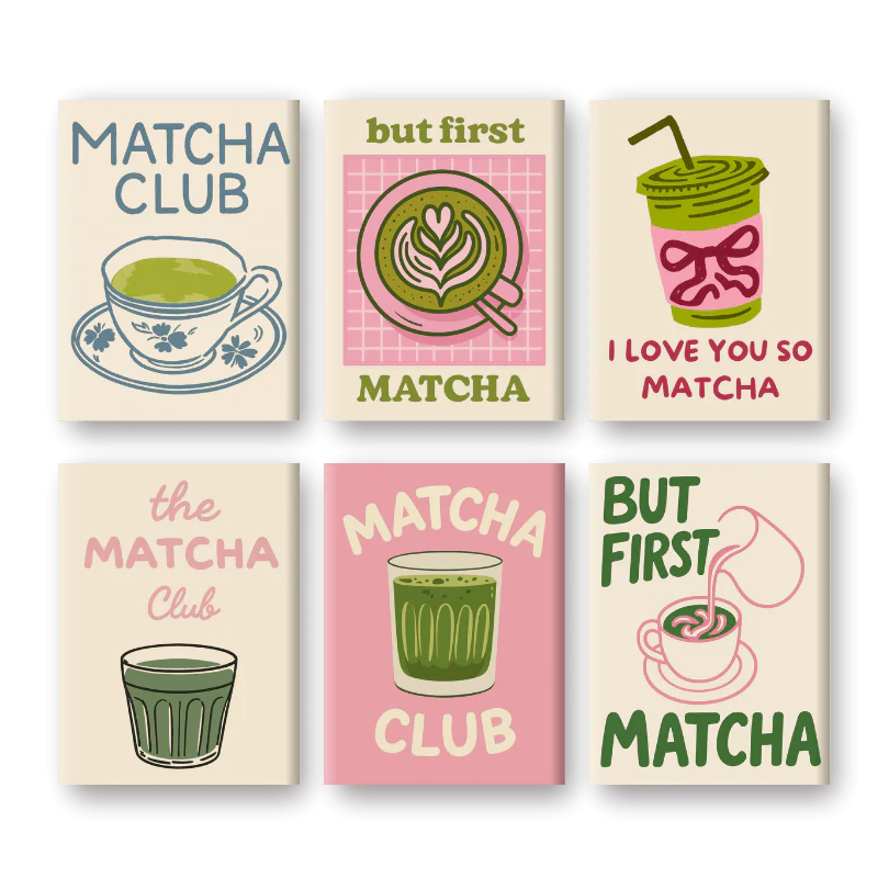 Coffret “Matcha Club” – 6 peintures par numéro