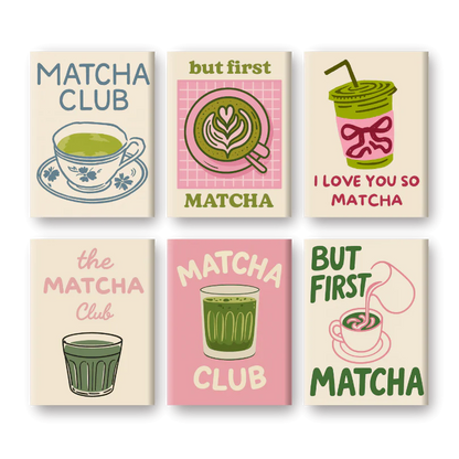 Coffret “Matcha Club” – 6 peintures par numéro
