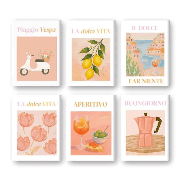 Coffret “Vibes Italiennes” – 6 peintures par numéro