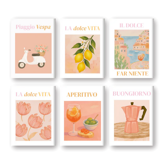 Coffret de 6 peintures par numéro “Vibes Italienne”