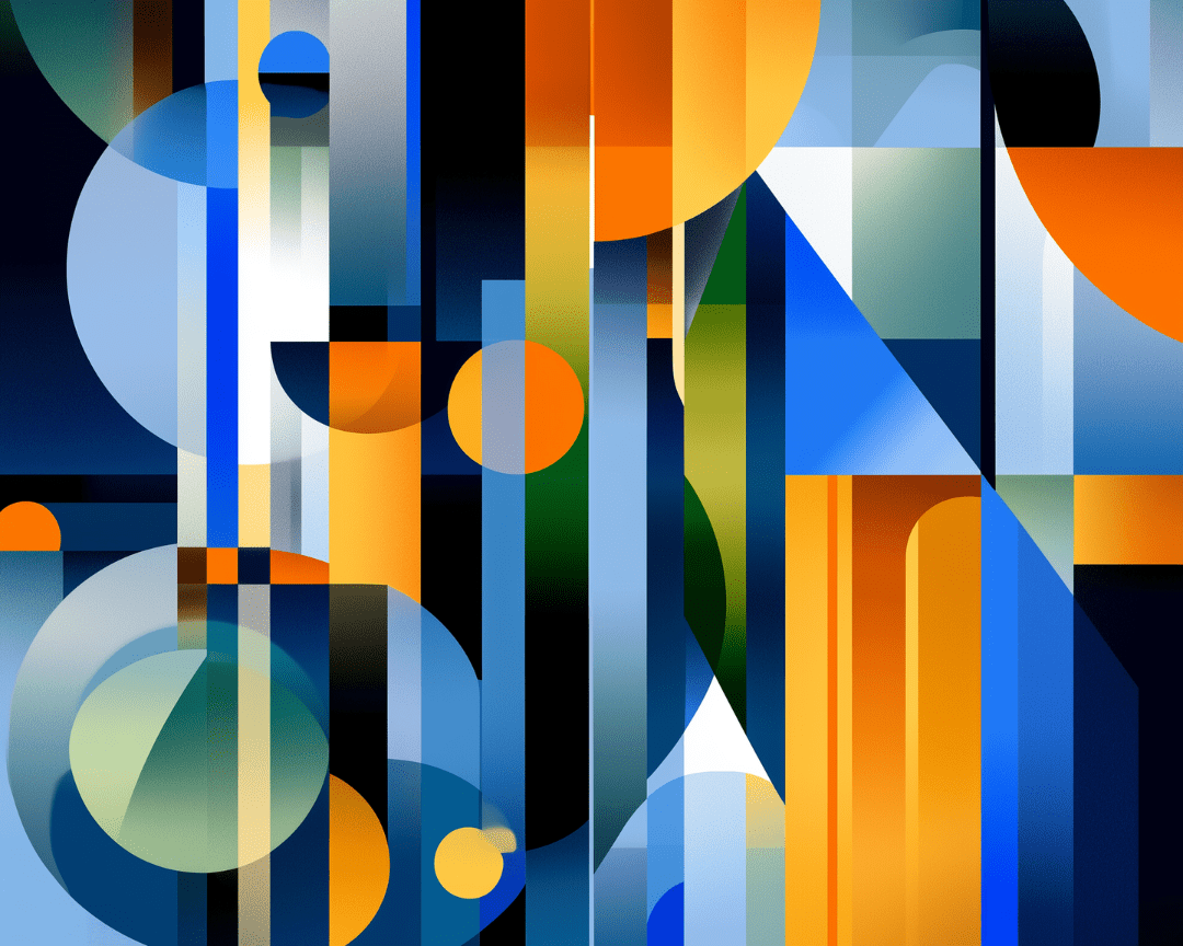 Peinture par numéro adulte Géométrie Bleu et Or, visuel complet du design sur toile, Maison Artsen