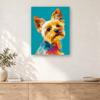 Tableau peinture par numéro Yorkshire Haut en Couleur accroché dans un intérieur décoré, Maison Artsen