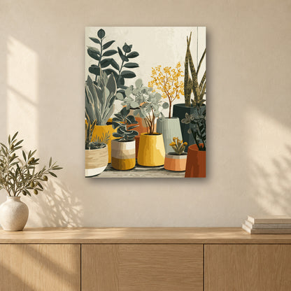 Tableau peinture par numéro Coin de Sérénité accroché dans un intérieur décoré, Maison Artsen