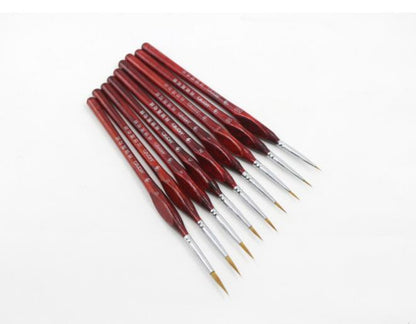 Kit de 9 pinceaux multi-tailles – Manche en bois – Maison Artsen