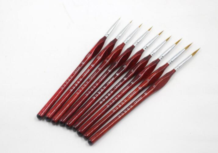 Kit de 9 pinceaux multi-tailles – Manche en bois – Maison Artsen