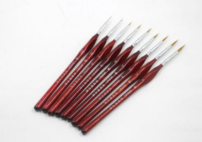 Kit de 9 pinceaux multi-tailles – Manche en bois – Maison Artsen