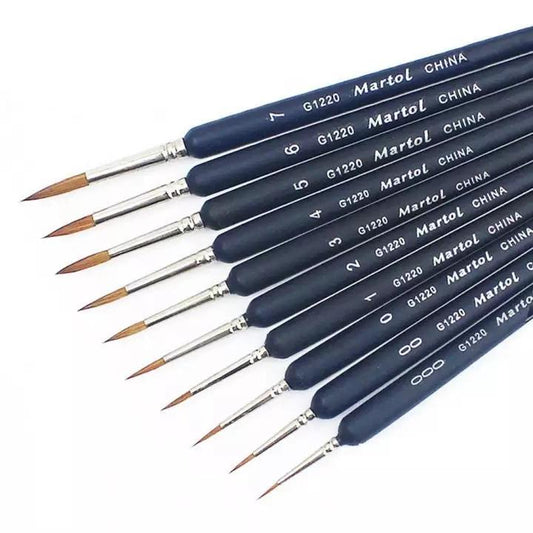 Lot de 10 pinceaux premium – Tailles & formes variées – Maison Artsen