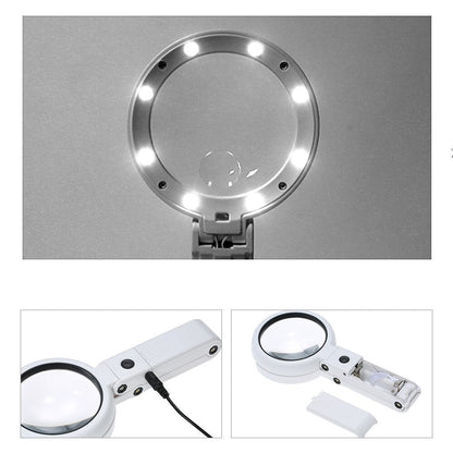 Loupe pliable LED, éclairage allumé – Maison Artsen