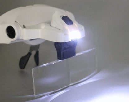 Lunettes loupe de précision avec lampe LED – 5 lentilles