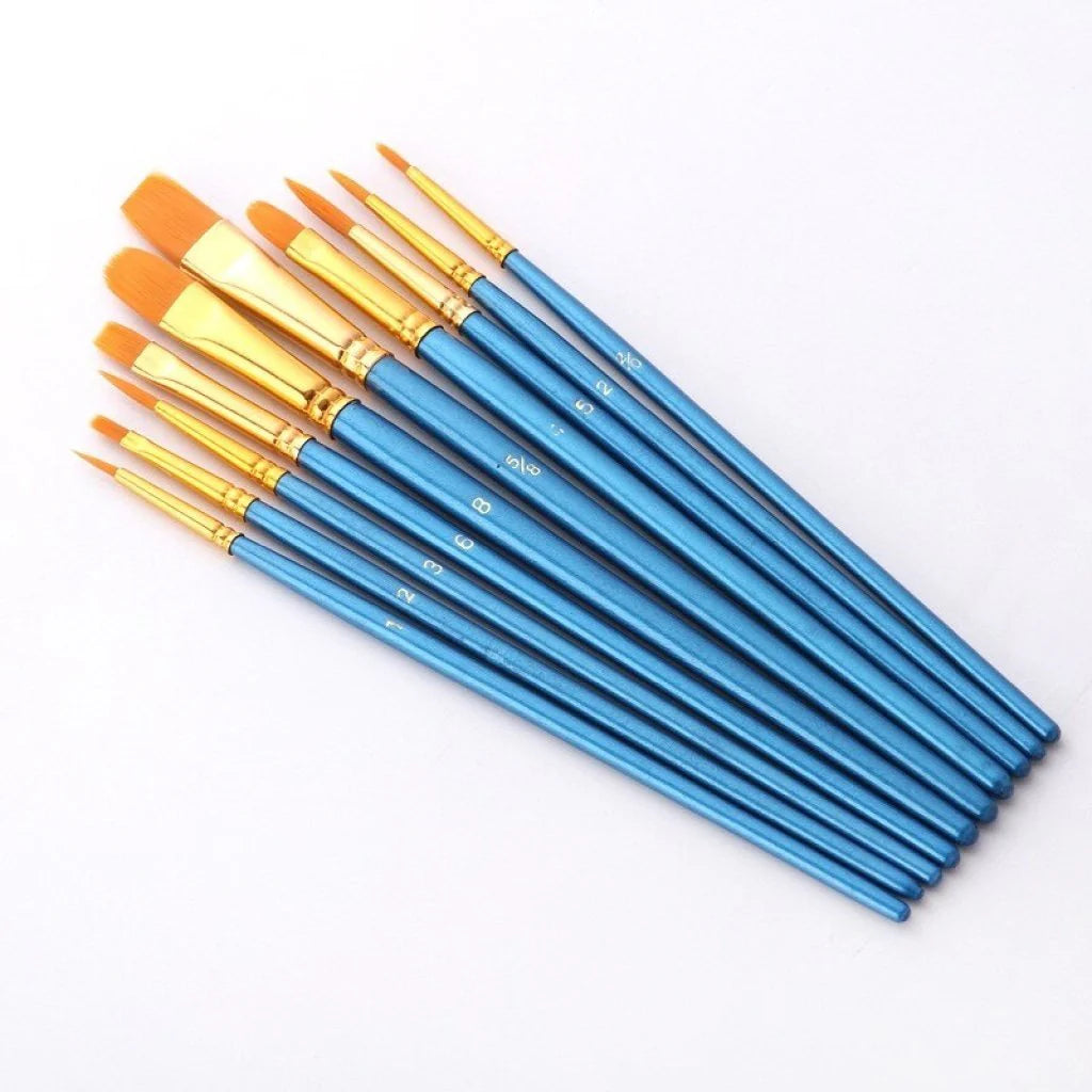 Coffret 6 peintures par numéro Pack de 12 pinceaux – aux couleurs inspirantes – Maison Artsen