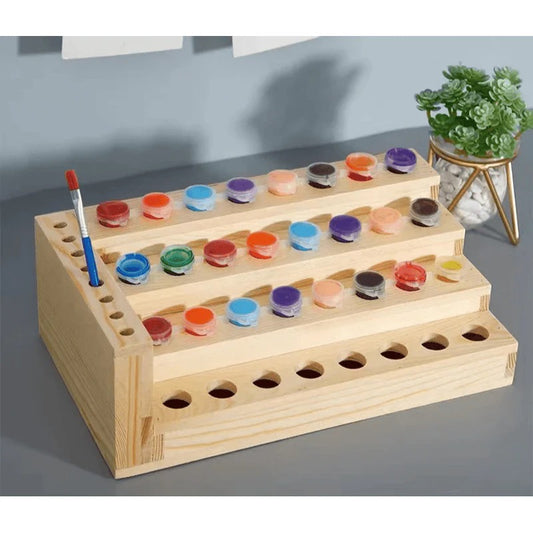 Organisateur en bois – Peintures & pinceaux – Maison Artsen