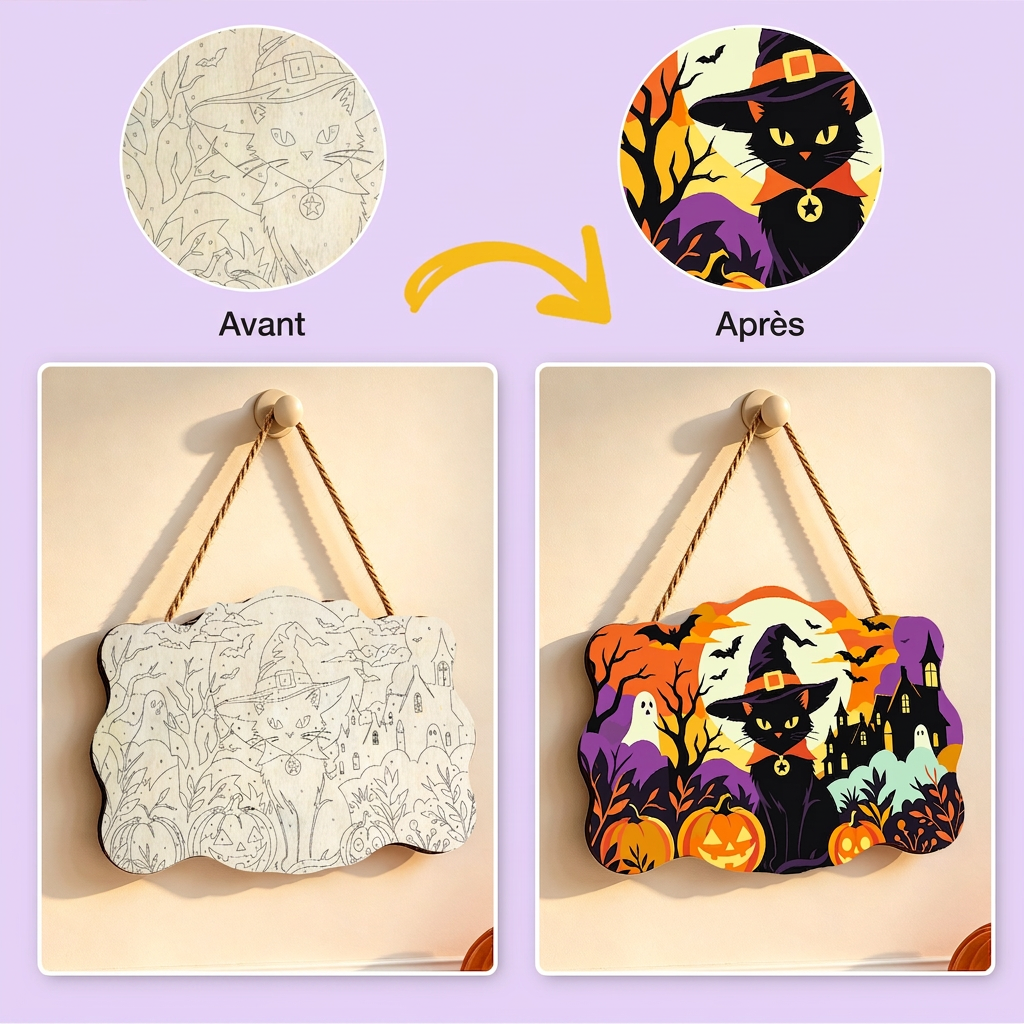 La pancarte avant et après peinture — Maison Artsen