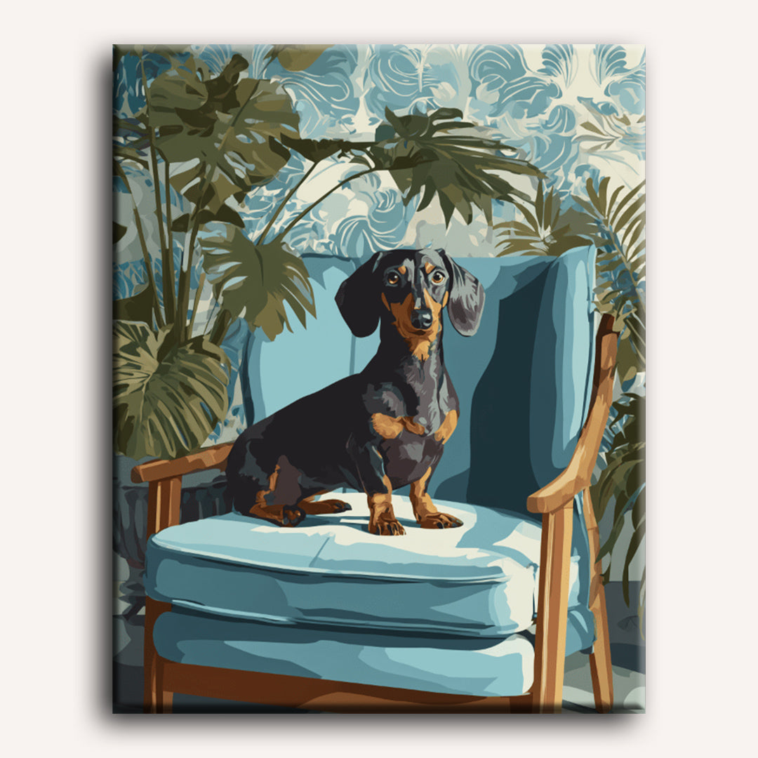 Dachshund Poseur - Peinture par numéro Maison Artsen