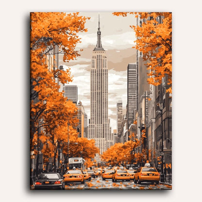 Automne à New York - Peinture par numéro Maison Artsen