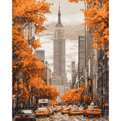 Automne à New York - Tableau peinture par numéro