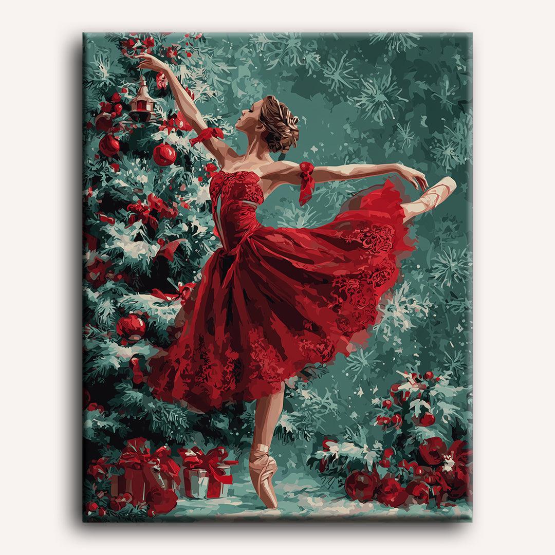 Ballerine en Rouge - Peinture par numéro Maison Artsen