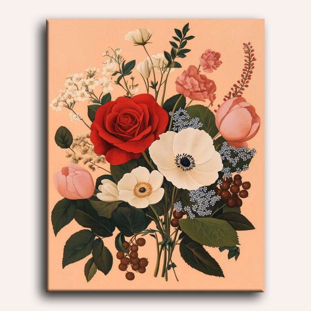 Joli Bouquet de Fleurs - Peinture par numéro Maison Artsen
