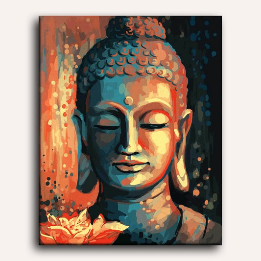 Bouddha Fleuri - Peinture par numéro Maison Artsen