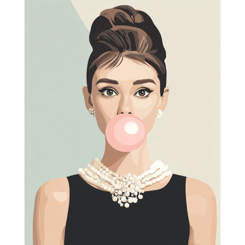 Élégance Rose Bonbon - Tableau peinture par numéro