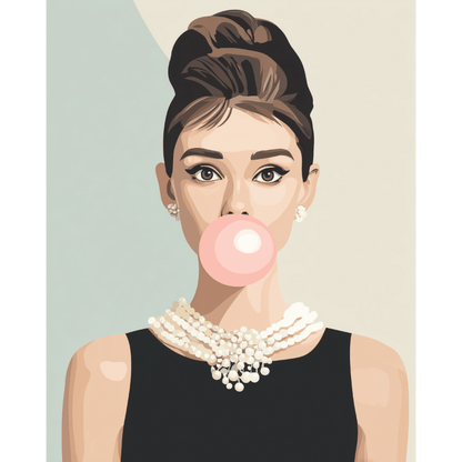 Élégance Rose Bonbon - Tableau peinture par numéro