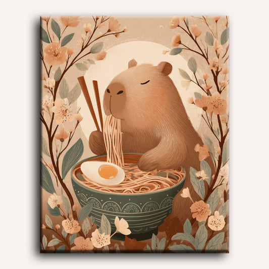 Capybara Gourmand - Peinture par numéro Maison Artsen