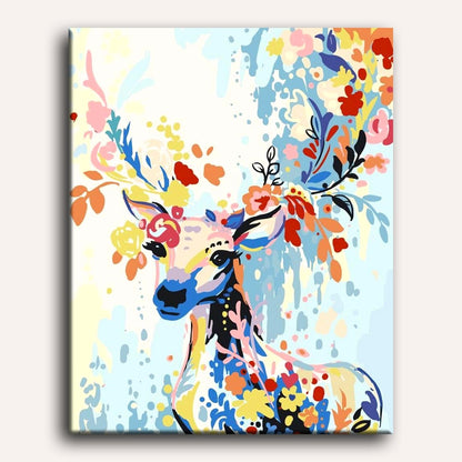Cerf Printanier - Peinture par numéro Maison Artsen