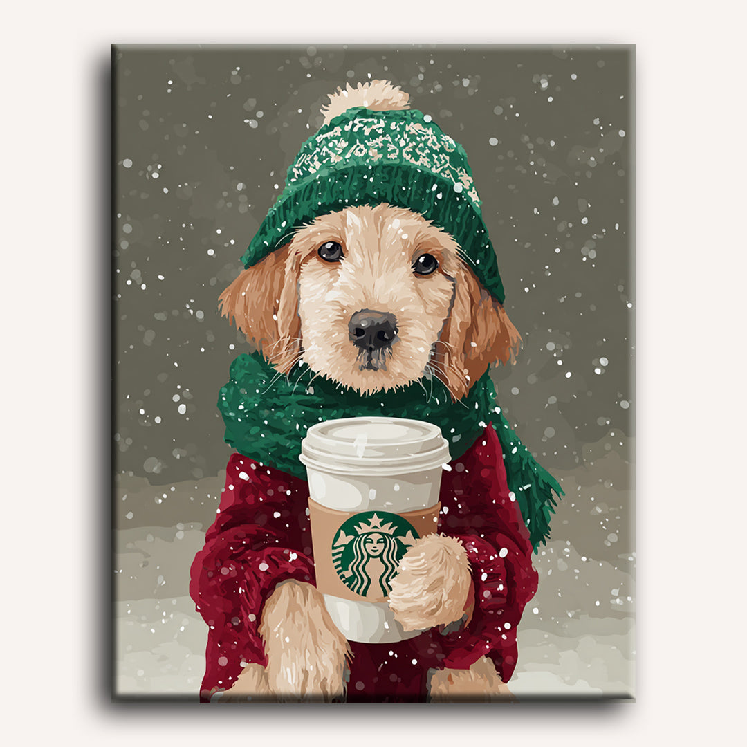 Chiot Latte - Peinture par numéro Maison Artsen
