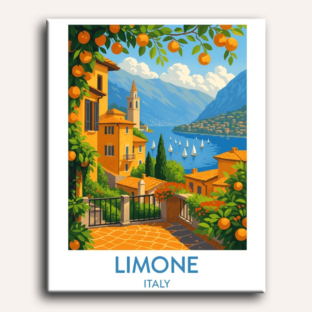 Peinture par numéro adulte Citrons Dolce Vita, toile tendue 30×40 cm — Maison Artsen