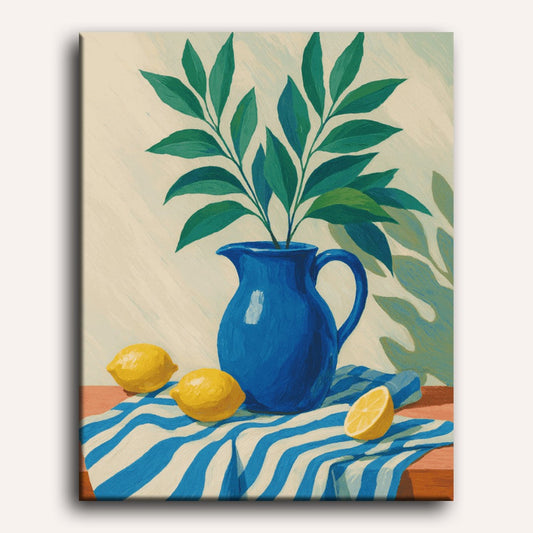 Citrons et Feuilles - Peinture par numéro Maison Artsen
