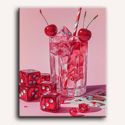 Cocktail Cerise - Peinture par numéro Maison Artsen