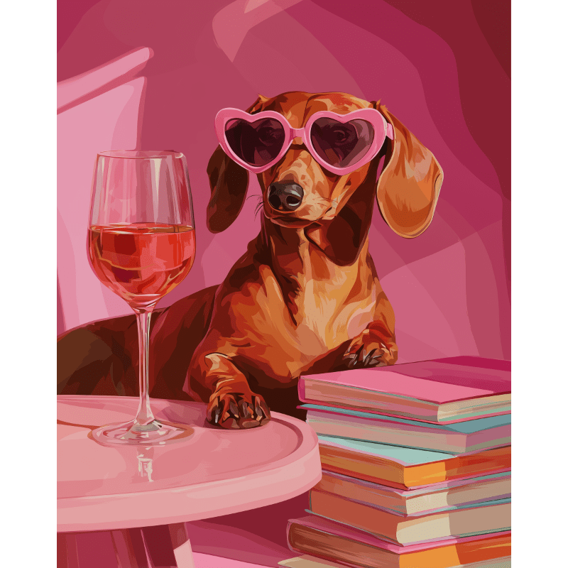 Dachshund Élégant - Tableau peinture par numéro